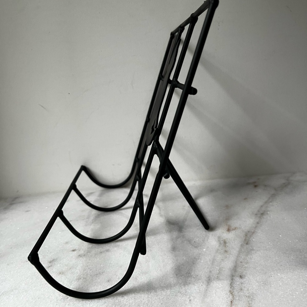 Black metal Cook Book Stand painting holder display with black cat… - Picture 6 of 13